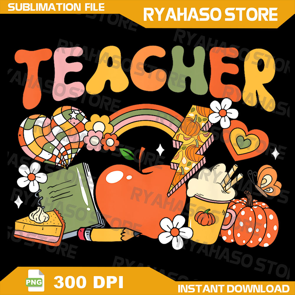 Teacher Fall Autumn Pumpkin Thanksgiving Thankful Png Grateful Teacher Png Hello Fall Png Autumn Vi 0