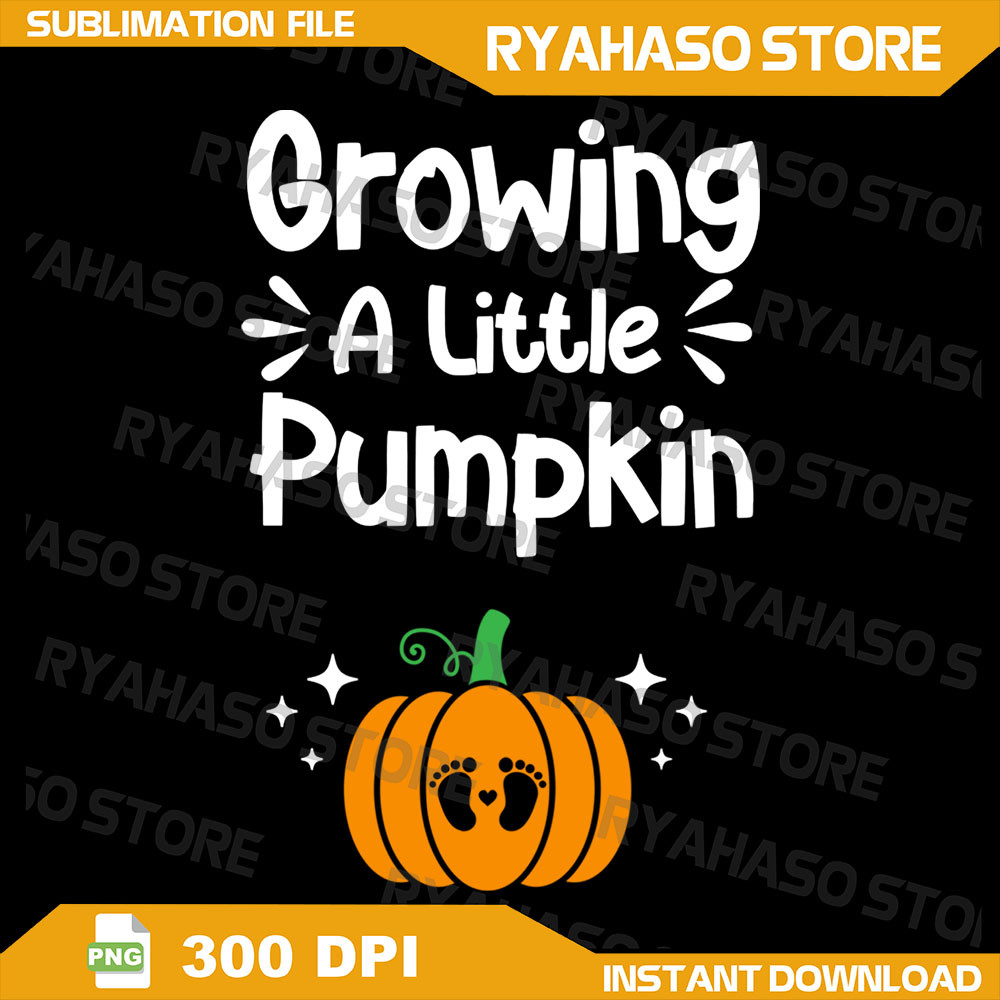 Growing A Little Pumpkin Fall Pregnancy Announcement Png Funny Pregnancy Announcement Trendy Retro 0