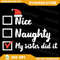 Christmas Nice Naughty Sister Did It Png Funny Family Christmas Png Nice Naughty Png Family Matchin 0