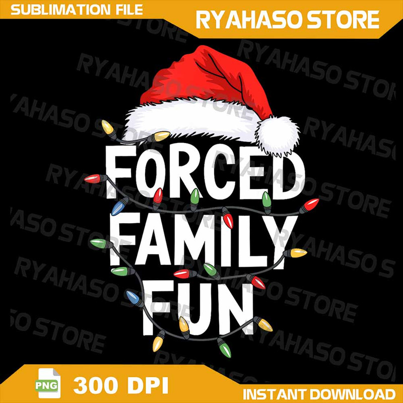 Forced Family Fun Men Women Kids Christmas Png Forced Family Fun Png Family Christmas Santa Hat Png 0