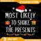 Most Likely To Shake The Presents Family Christmas Matching Png Most Likely To Shake The Presents P 0