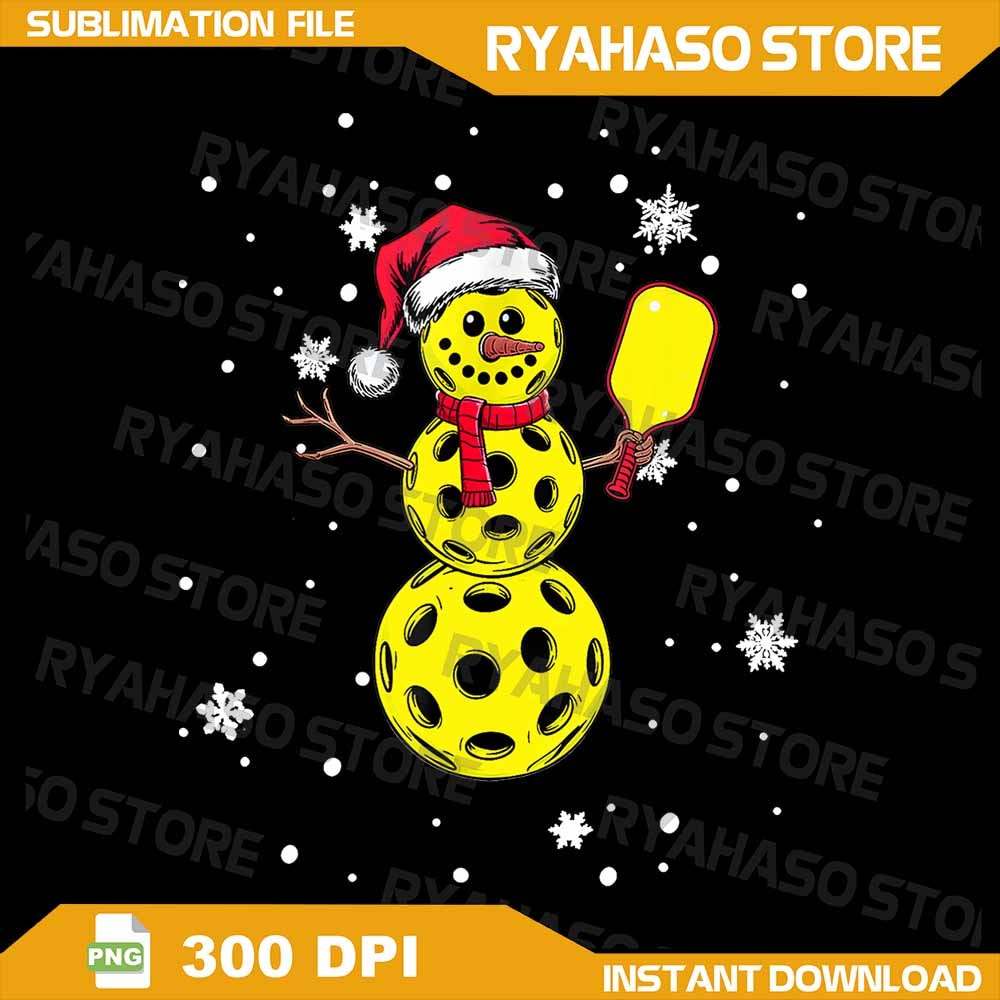 Santa Hat Snowman Family Matching Pickleball Christmas Png Santa Hat Snowman Christmas Pickleball P 0