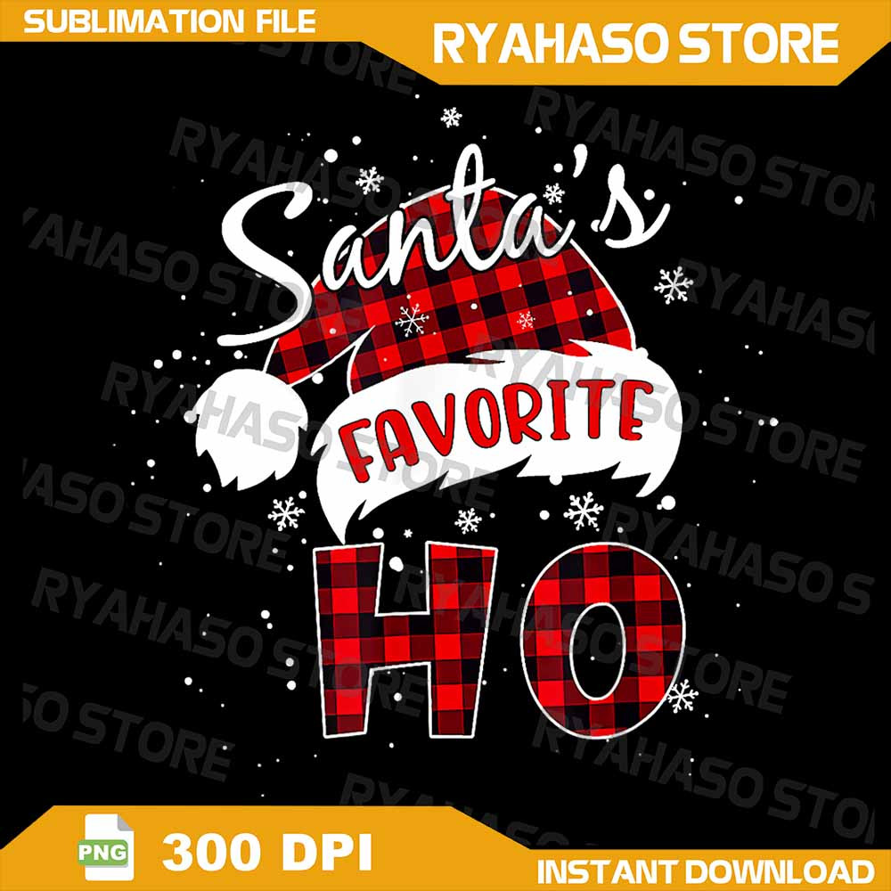 Funny Santas Favorite Ho Christmas Red Plaid Buffalo Png Santas Favorite Ho Christmas Png Funny Chr 0