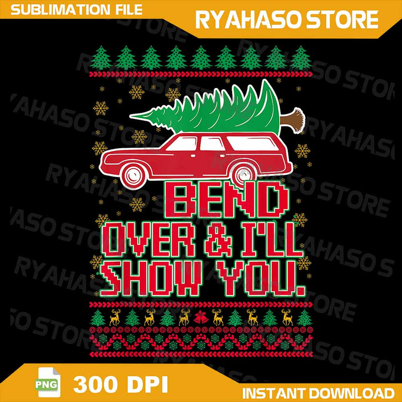 Bend Over And Ill Show You Christmas Couple Matching Family Png Bend Over And Ill Show You Png Merr 0