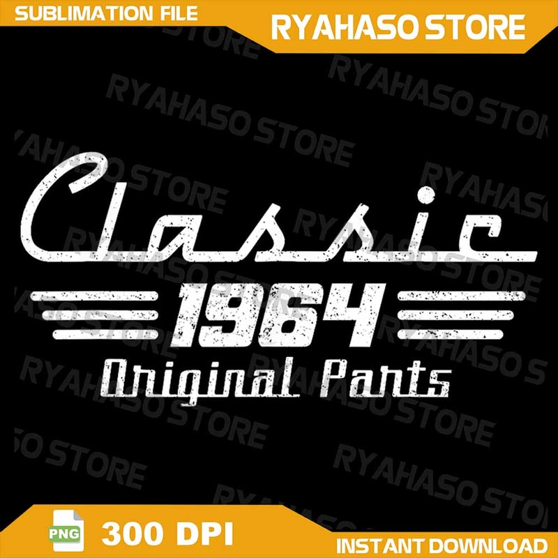 60 Year Old Vintage Classic Car 1964 60th Birthday Png 60th Birthday Png Vintage 1964 Png 60th Birt 0