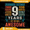 9 Years Old Retro Distressed 9th Birthday Gifts 108 Months Png 9th Birthday Png 9 Years Png 108 Mon 0