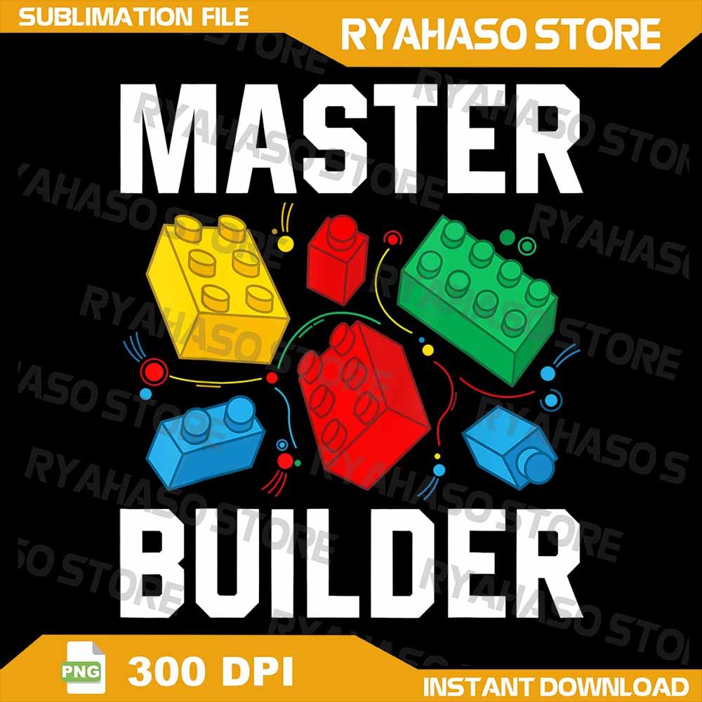 Master Builder Kids Building Blocks Brick Toy Master Builder Png Block Building Png Funny Brick Png 0