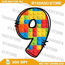 9 year old blocks building master builder 9th birthday png, its my birthday master builder, 9 year old, 9th birthday png