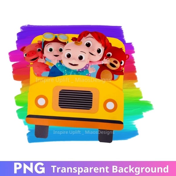 Cocomelon the Wheel on the Bus PNG Image Transparent - Inspire Uplift