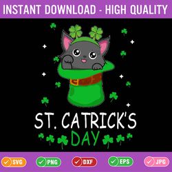 st patricks catricks day cats saint svg, leprechaun patricks cats svg, patrick's day png, digital download