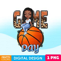 Basketball Game Day PNG - Game Day Vibes Sublimation Design, Basketball Mom, Basketball Clipart, Basketball Leopard Desi