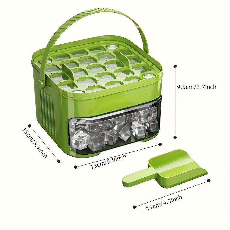 1 Manual Ice Maker  DoubleLayer Pressure Ice Cube Tray FoodGrade Plastic Freezer Tray 6