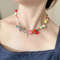 Cute Harajuku Cartoon Fruit Bow Colorful Beads Choker Necklace 4