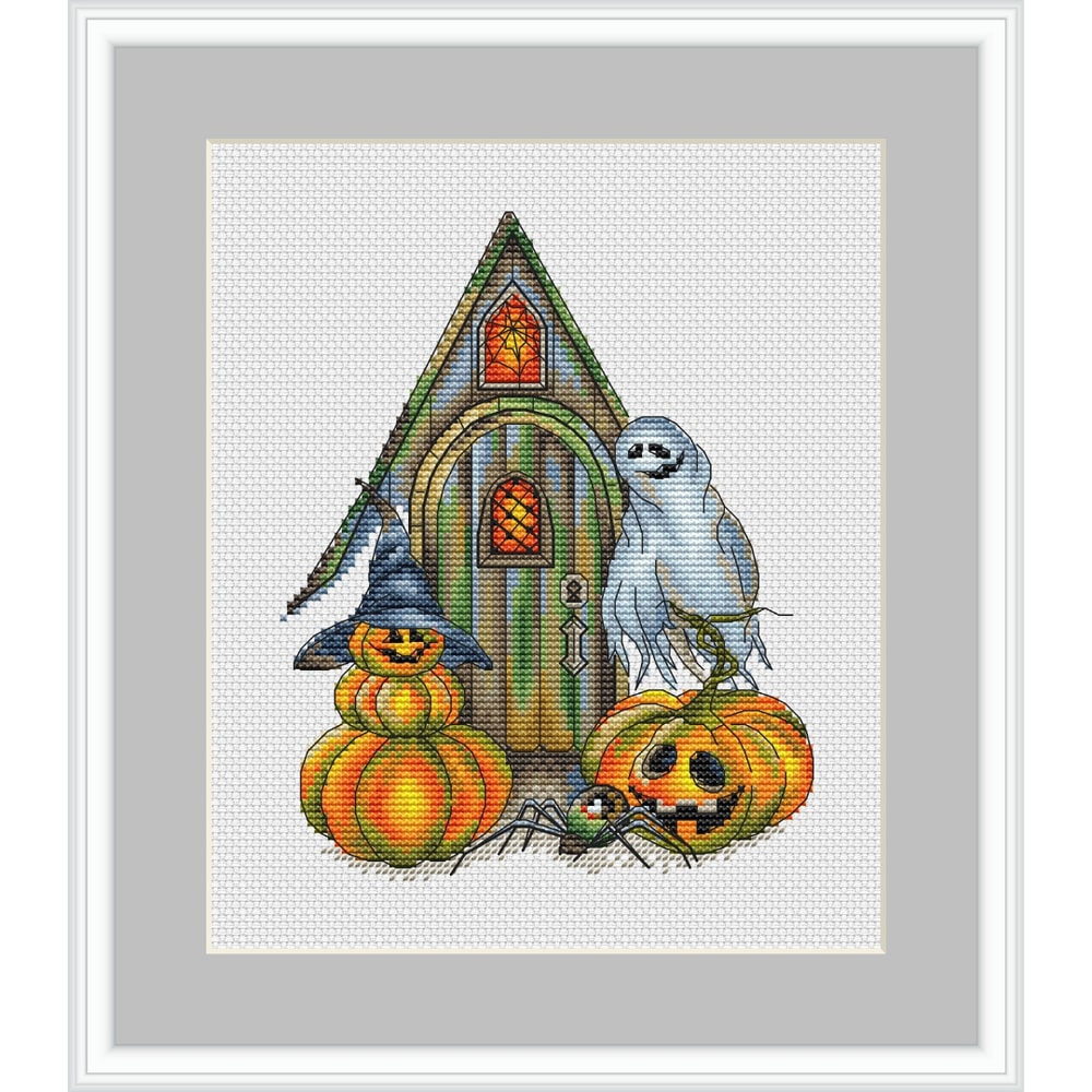 Halloween Party Cross Stitch Pattern PDF Ghost Cross Stitch Funny Pumpkin Halloween Cross Stitch Funny Cross Stitch 1