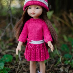 Knitted dress and hat  for Paola Reina doll