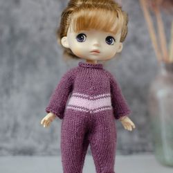 Knitted jumpsuit for Xiaomi Monst doll