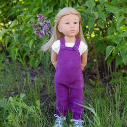 Knitted jumpsuit and blouse for Gotz doll 50