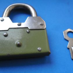 Old Vintage Small Padlock with Beautiful Key