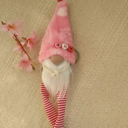 Plush Gnome Keychain handmade  Gift for Girl