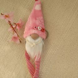 plush gnome keychain handmade  gift for girl
