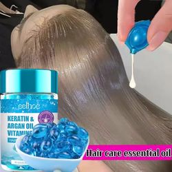 keratin oil hair vitamin capsule, fast restore deep moisturizer for soft, smooth, shiny hair, frizzy & dry scalp care