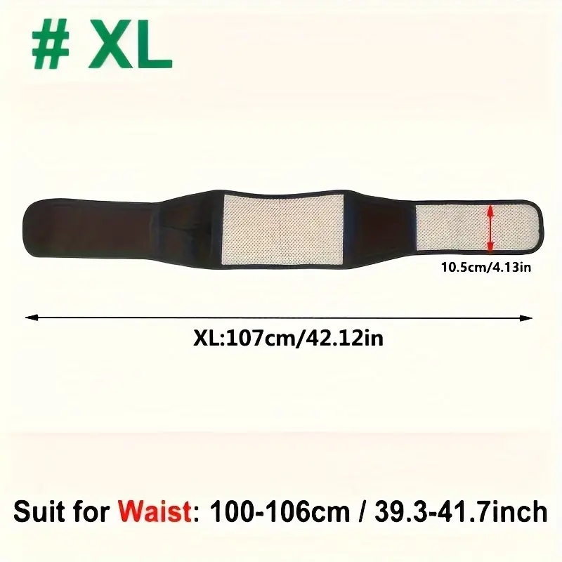 Adjustable Self-Heating Magnetic Therapy Back and Waist Support Belt for Pain Relief & Sports Recovery