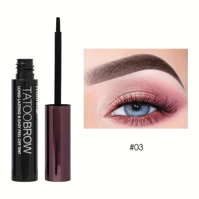 Tattoo Peel Off Eyebrow Gel Tint Waterproof TransferProof For Fuller Defined Looking Brows 7