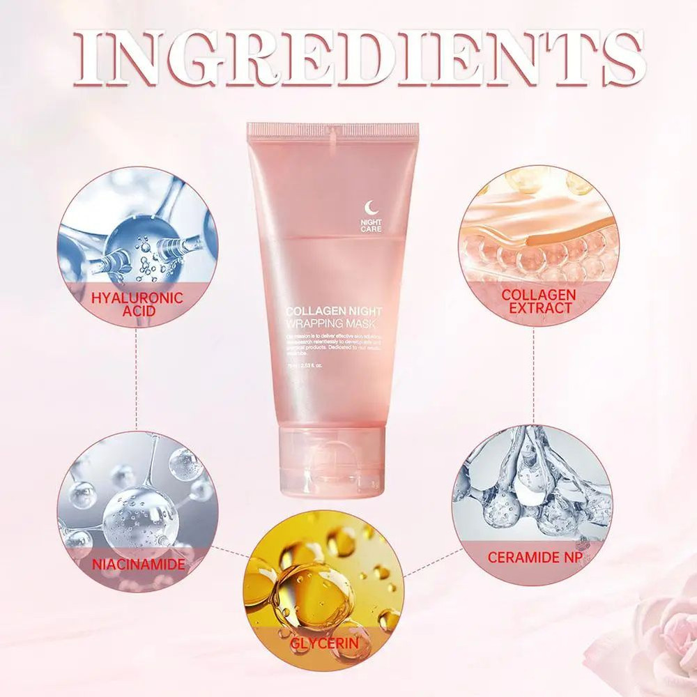 Hydrating Firming Mask Overnight Collagen Treatment To Reduce Sagging Dullness 5