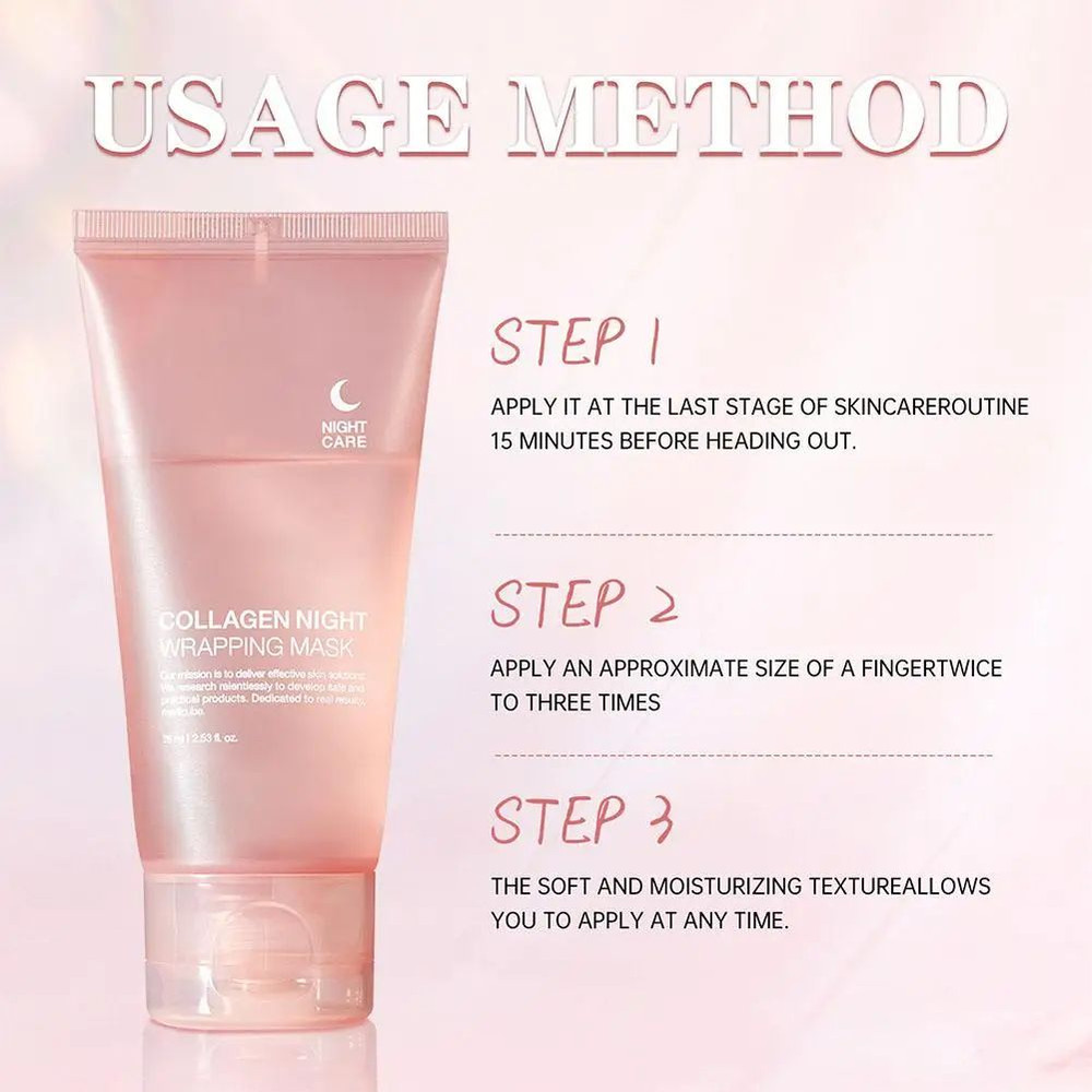 Hydrating Firming Mask Overnight Collagen Treatment To Reduce Sagging Dullness 6