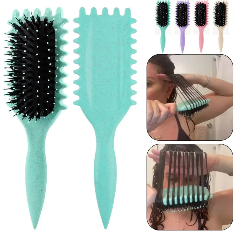 Women's Hair Comb, Hollow Shaped Curly Hair Comb with Multi-Functional Scalp Massage & Anti-Static Fluffy Hair Brush