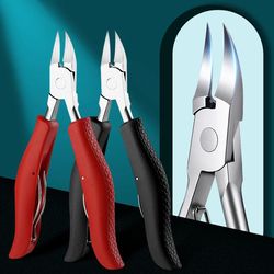 professional stainless steel toenail clipper, ingrown and thick nail nipper cutter, manicure pedicure tool for precision