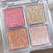 Waterproof Liquid Highlighter Palette Baked Powder Illuminator For Natural Glow  Shimmer 4