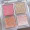 Waterproof Liquid Highlighter Palette Baked Powder Illuminator For Natural Glow Shimmer 4