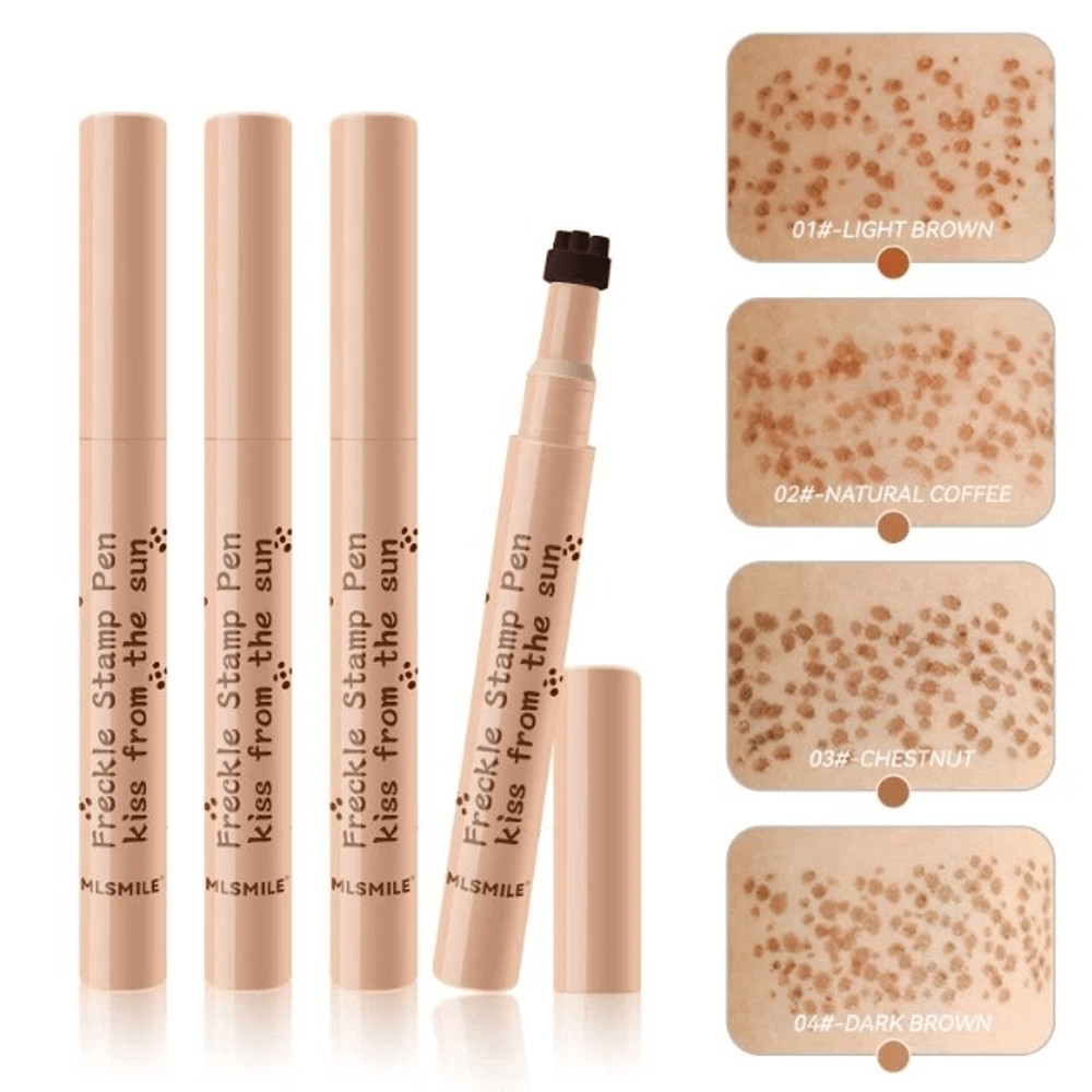 Faux Freckle Pen Stamp Waterproof Color Natural Freckles Makeup Stamp With 5 Sizes For Soft Dot Sun 1