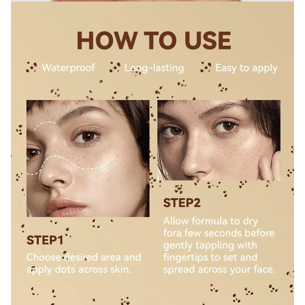 Faux Freckle Pen Stamp Waterproof Color Natural Freckles Makeup Stamp With 5 Sizes For Soft Dot Sun 6