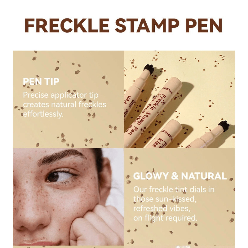 Faux Freckle Pen Stamp Waterproof Color Natural Freckles Makeup Stamp With 5 Sizes For Soft Dot Sun 7