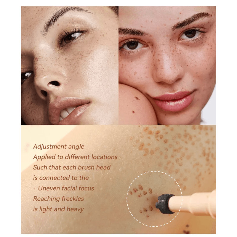 Faux Freckle Pen Stamp Waterproof Color Natural Freckles Makeup Stamp With 5 Sizes For Soft Dot Sun 5