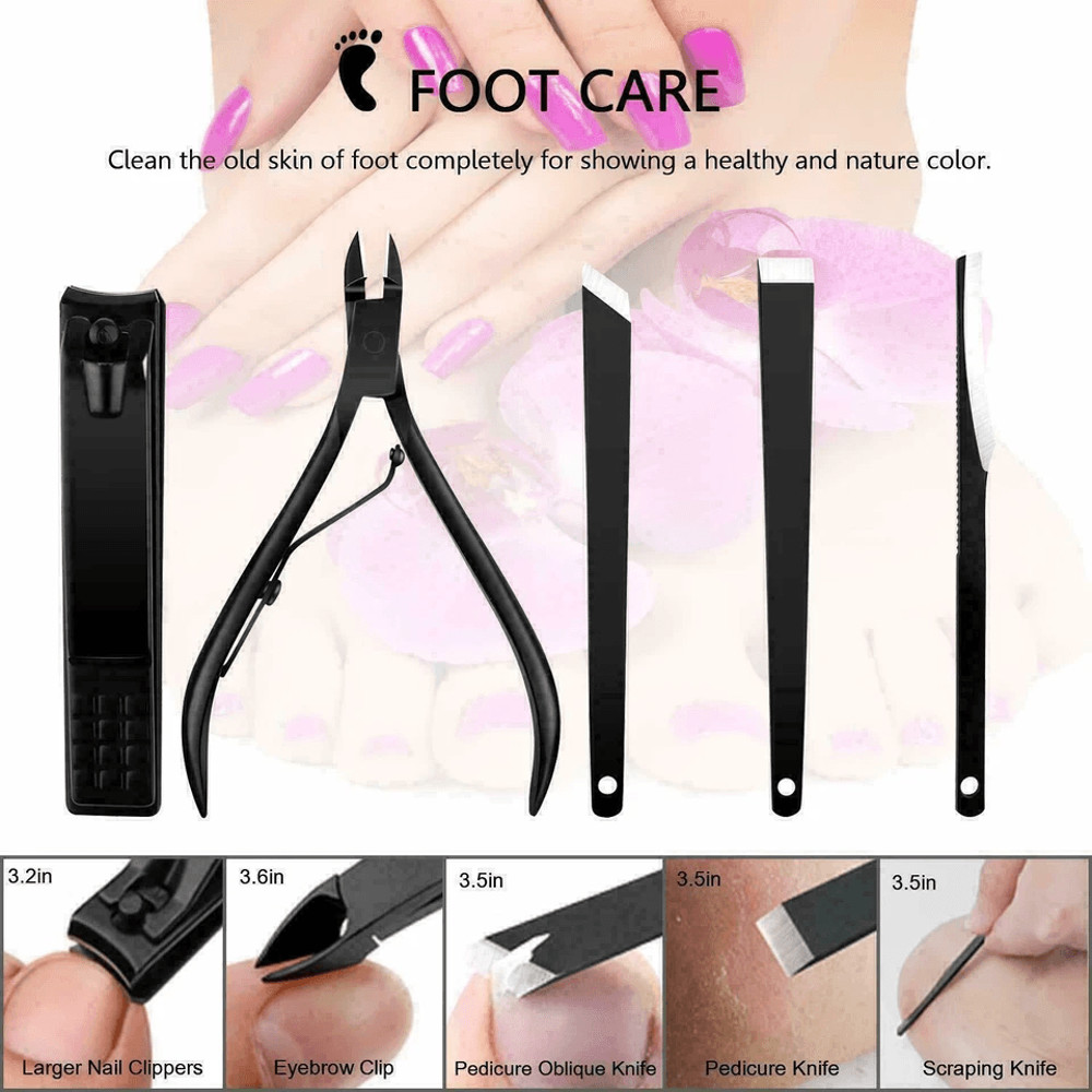 15Piece Manicure And Pedicure Set For Men And Women Premium Stainless Steel Nail Clippers Scissors  4