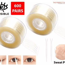 invisible lace eye lift strips, double eyelid adhesive tape sticker for hooded, uneven, or mono eyelids, natural eyes