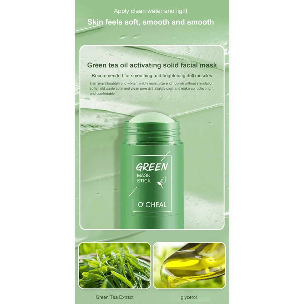 Purifying Green Tea Clay Mask Stick Deep Cleansing Blackhead Remover Acne Treatment For All Skin T 3