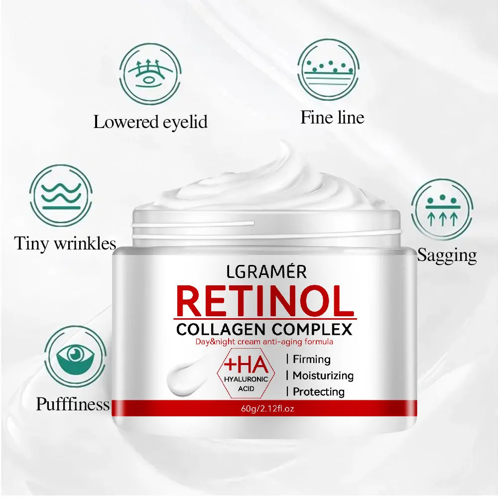 Retinol Lifting Firming Cream, Collagen Face Cream for Smooth Wrinkles, Moisturizer & Brighten Skin