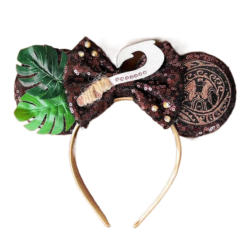 New Style Mickey Minnie Ear Headband Sequin Bows for Girls, Adults & Kids – Halloween Party Cosplay Hair Accessories