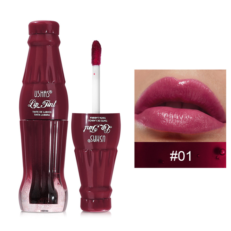 Lip Tint Waterproof High Pigment DualPurpose Lip Gloss For Lips And Cheeks Coke Bottle Appearance 6