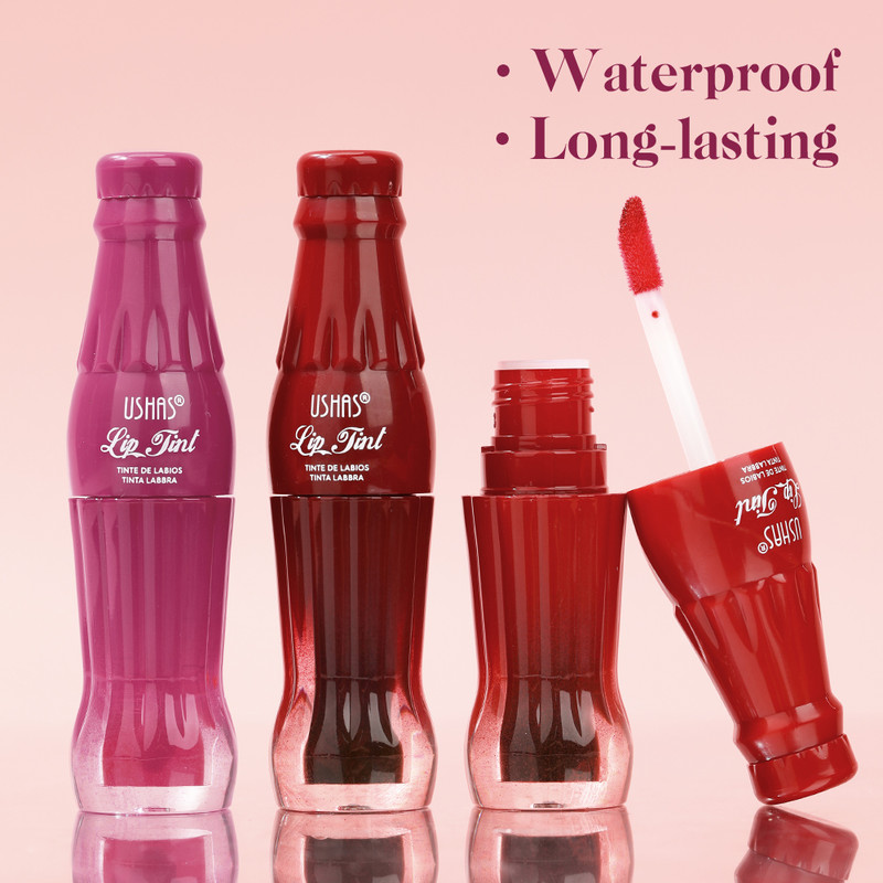 Lip Tint Waterproof High Pigment DualPurpose Lip Gloss For Lips And Cheeks Coke Bottle Appearance 5