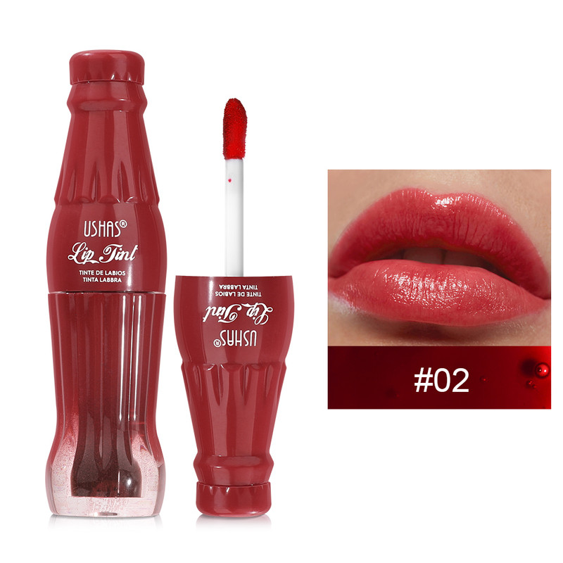 Lip Tint Waterproof High Pigment DualPurpose Lip Gloss For Lips And Cheeks Coke Bottle Appearance 7