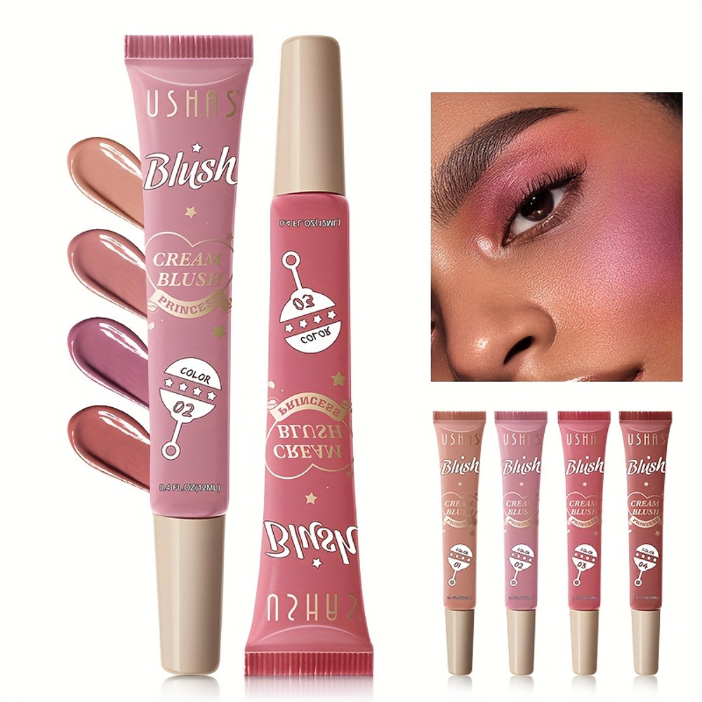 Color Long-lasting Liquid Blush, Facial Contouring Lightweight, Soft Multi-Use Cream, Waterproof Facial Blush Stick