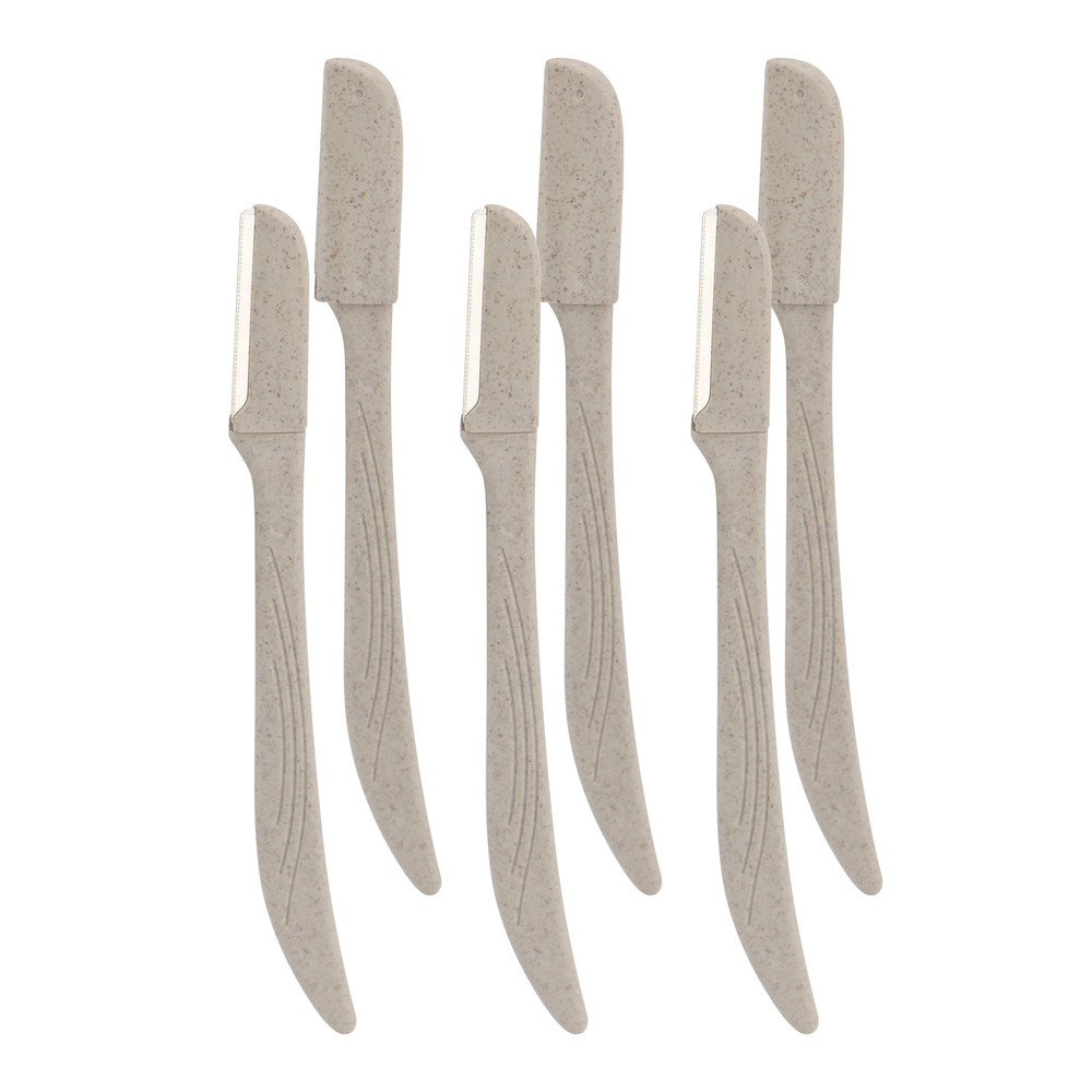 Eco-Friendly Wheat Straw Eyebrow Trimmer, Stainless Steel Eyebrow Razor, Environmentally Biodegradable Eye Brow Shaving