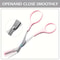 Stainless Steel Pink Eyebrow Trimmer Scissors with Comb, Precision Beauty Tool for Safe, Easy & Comfortable Eyebrow