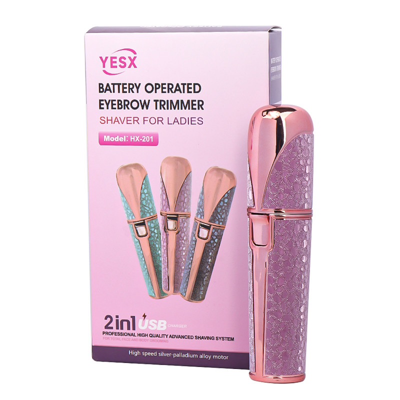 Painless Rechargeable Facial Hair Removal & Eyebrow Shaver, Face, Lips, Body Razor with Built-in LED Light USB