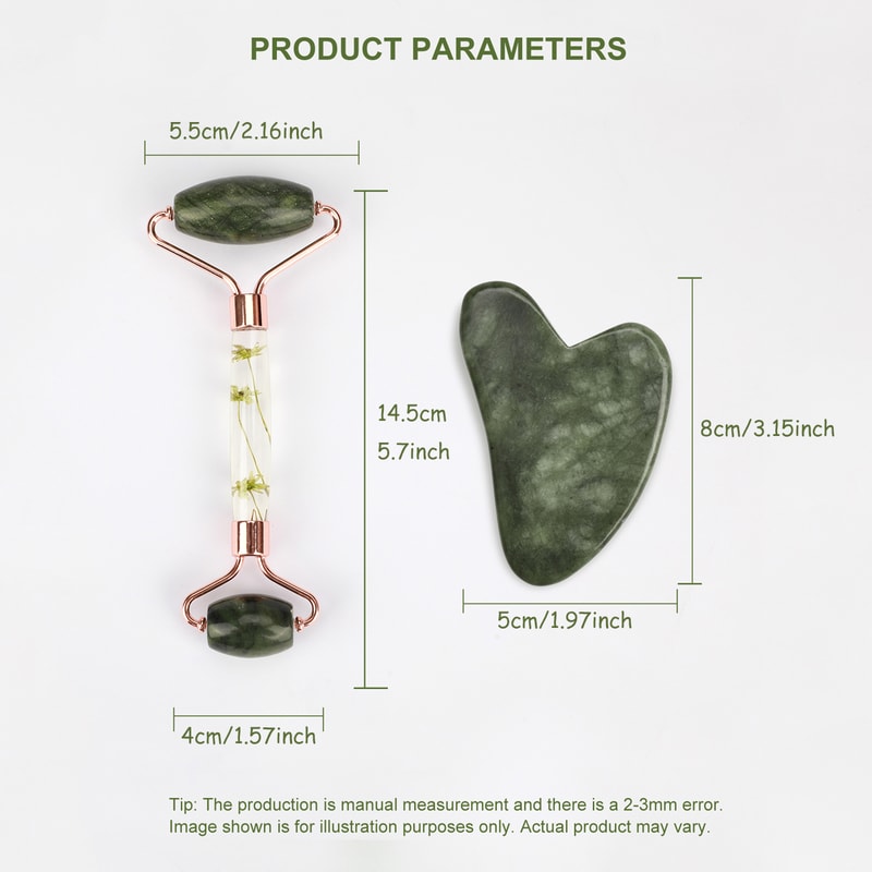 Natural Jade Gua Sha Jade Roller Set Facial Massager For Skin Care Neck Body Beauty Tools Slim Li 2